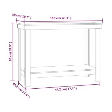 Work Bench 110x50x80 cm Solid Wood Pine