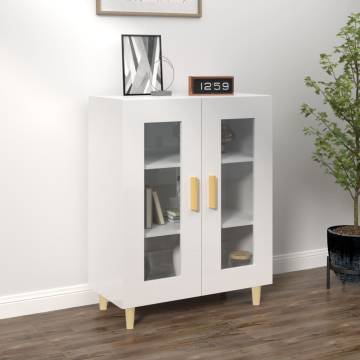 Sideboard High Gloss White 69.5x34x90 cm Engineered Wood