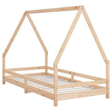 Kids Bed Frame 90x190 cm Solid Wood Pine