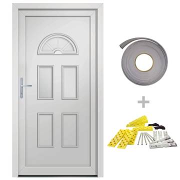 Front Door White 88x200 cm PVC