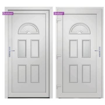 Front Door White 88x200 cm PVC