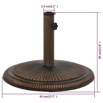 Umbrella Base Bronze 45x45x30 cm Cast Iron