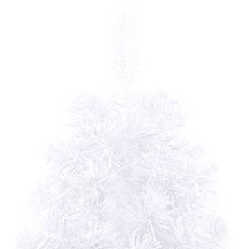 Artificial Half Pre-lit Christmas Tree with Ball Set White 180 cm