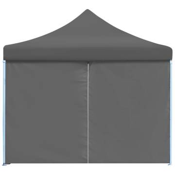 Folding Pop-up Party Tent with 8 Sidewalls 3x9 m Anthracite