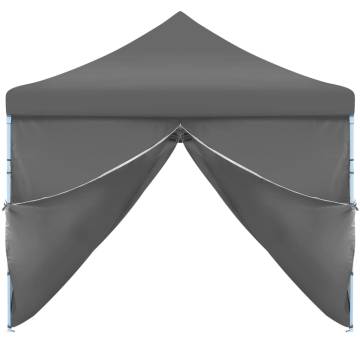 Folding Pop-up Party Tent with 8 Sidewalls 3x9 m Anthracite