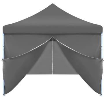 Folding Pop-up Party Tent with 8 Sidewalls 3x9 m Anthracite