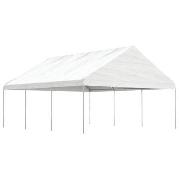 Gazebo with Roof White 6.69x5.88x3.75 m Polyethylene