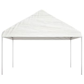 Gazebo with Roof White 8.92x4.08x3.22 m Polyethylene