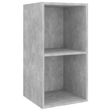 Wall-mounted TV Cabinet Concrete Grey 37x37x72 cm Engineered Wood