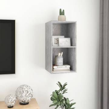 Wall-mounted TV Cabinet Concrete Grey 37x37x72 cm Engineered Wood