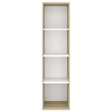 Wall-mounted TV Cabinet Sonoma Oak and White 37x37x142.5 cm Engineered Wood