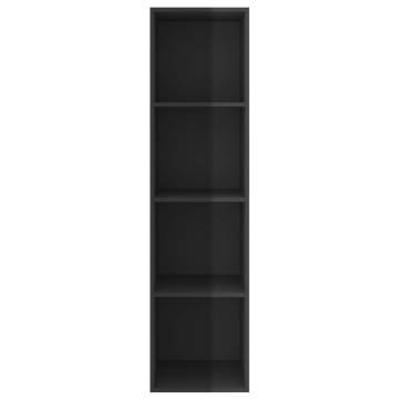 Wall-mounted TV Cabinet High Gloss Black 37x37x142.5 cm Engineered Wood