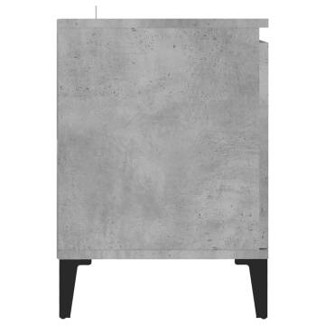 TV Cabinet with Metal Legs Concrete Grey 103.5x35x50 cm