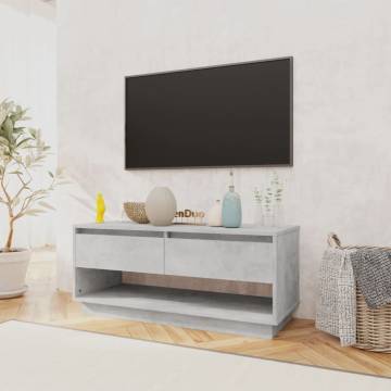 TV Cabinet Concrete Grey 102x41x44 cm Engineered Wood