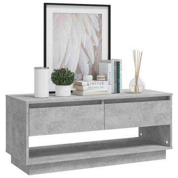 TV Cabinet Concrete Grey 102x41x44 cm Engineered Wood