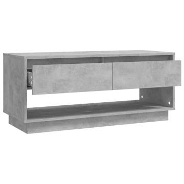 TV Cabinet Concrete Grey 102x41x44 cm Engineered Wood