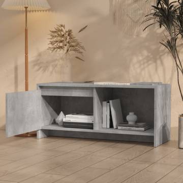 TV Cabinet Concrete Grey 90x35x40 cm Engineered Wood