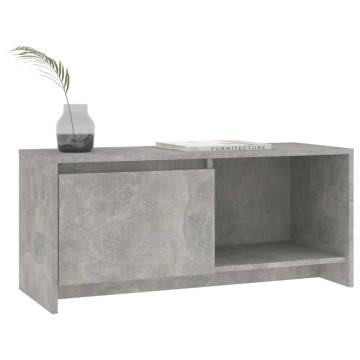 TV Cabinet Concrete Grey 90x35x40 cm Engineered Wood