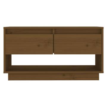 TV Cabinet Honey Brown 74x34x40 cm Solid Wood Pine