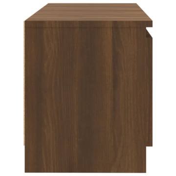 TV Cabinet with LED Lights Brown Oak 120x30x35.5 cm