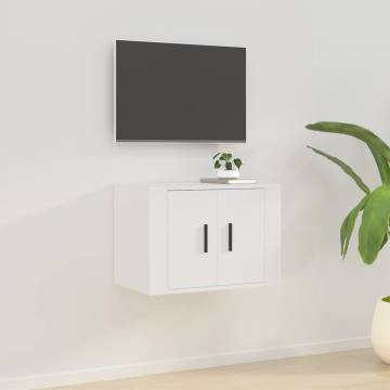 Wall Mounted TV Cabinet White 57x34.5x40 cm