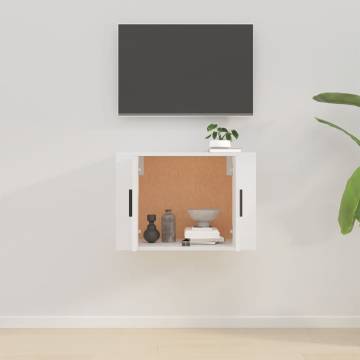 Wall Mounted TV Cabinet White 57x34.5x40 cm