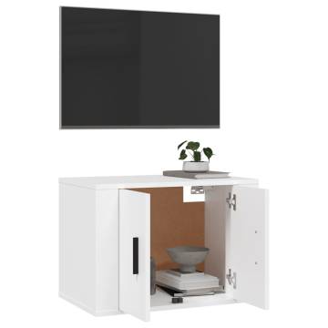 Wall Mounted TV Cabinet White 57x34.5x40 cm