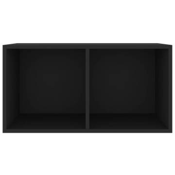 Vinyl Storage Box Black 71x34x36 cm Engineered Wood