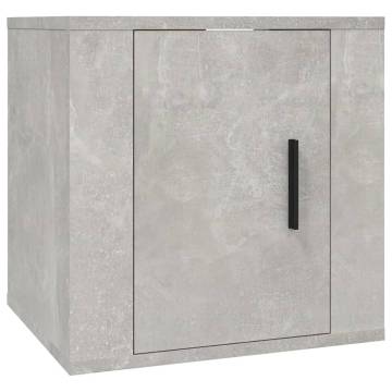 Wall Mounted TV Cabinets 2 pcs Concrete Grey 40x34.5x40 cm