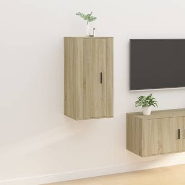 Wall Mounted TV Cabinet Sonoma Oak 40x34,5x80 cm