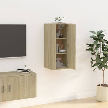 Wall Mounted TV Cabinet Sonoma Oak 40x34,5x80 cm