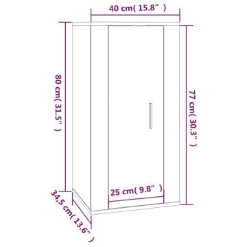 Wall Mounted TV Cabinet Sonoma Oak 40x34,5x80 cm