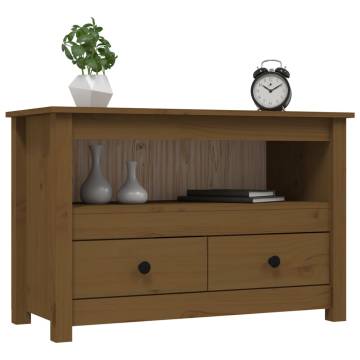 TV Cabinet Honey Brown 79x35x52 cm Solid Wood Pine