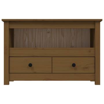 TV Cabinet Honey Brown 79x35x52 cm Solid Wood Pine