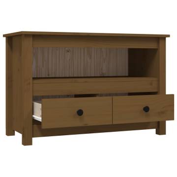 TV Cabinet Honey Brown 79x35x52 cm Solid Wood Pine