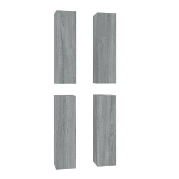 TV Cabinets 4 pcs Grey Sonoma 30.5x30x110 cm Engineered Wood