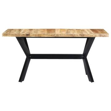 Dining Table 160x80x75 cm Solid Rough Mango Wood