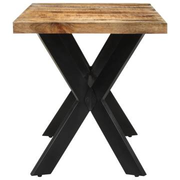 Dining Table 140x70x75 cm Solid Rough Wood Mango