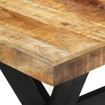 Dining Table 140x70x75 cm Solid Rough Wood Mango