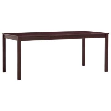 Dining Table Dark Brown 180x90x73 cm Pinewood