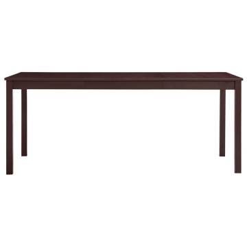 Dining Table Dark Brown 180x90x73 cm Pinewood