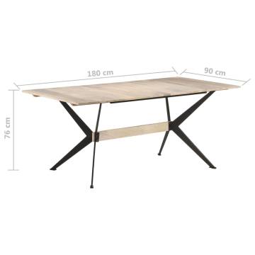 Dining Table 180x90x76 cm Solid Mango Wood