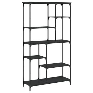 Bookshelf Black 99x35.5x176 cm Engineered Wood and Steel