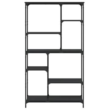 Bookshelf Black 99x35.5x176 cm Engineered Wood and Steel