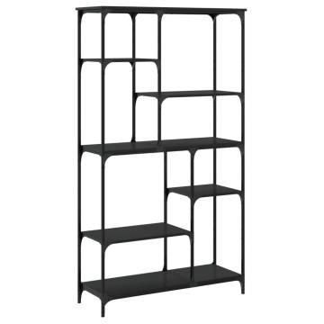 Bookshelf Black 99x35.5x176 cm Engineered Wood and Steel