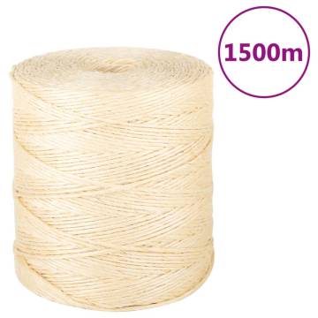 Rope 100% Sisal 2 mm 1500 m