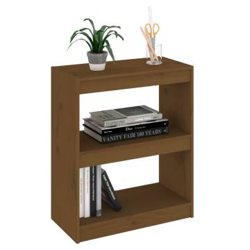 Book Cabinet/Room Divider Honey Brown 60x30x71.5 cm Wood Pine