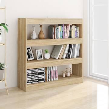 Book Cabinet/Room Divider Sonoma Oak 100x30x103 cm