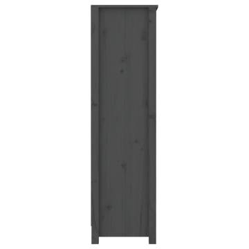 Book Cabinet Grey 80x35x126 cm Solid Wood Pine