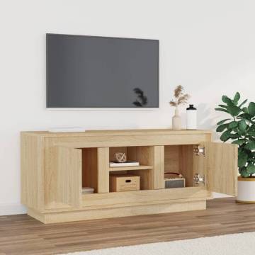 TV Cabinet Sonoma Oak 102x35x45 cm Engineered Wood